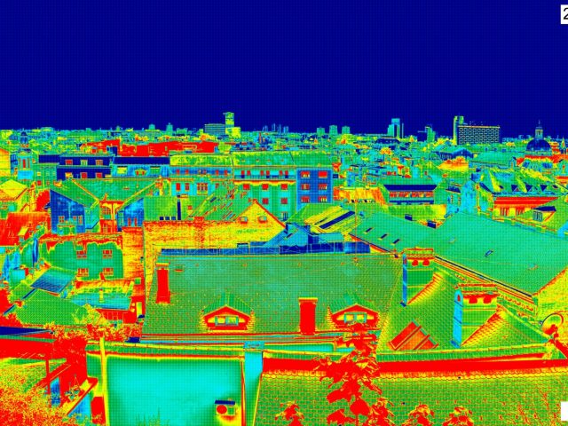 Image thermale de toitures